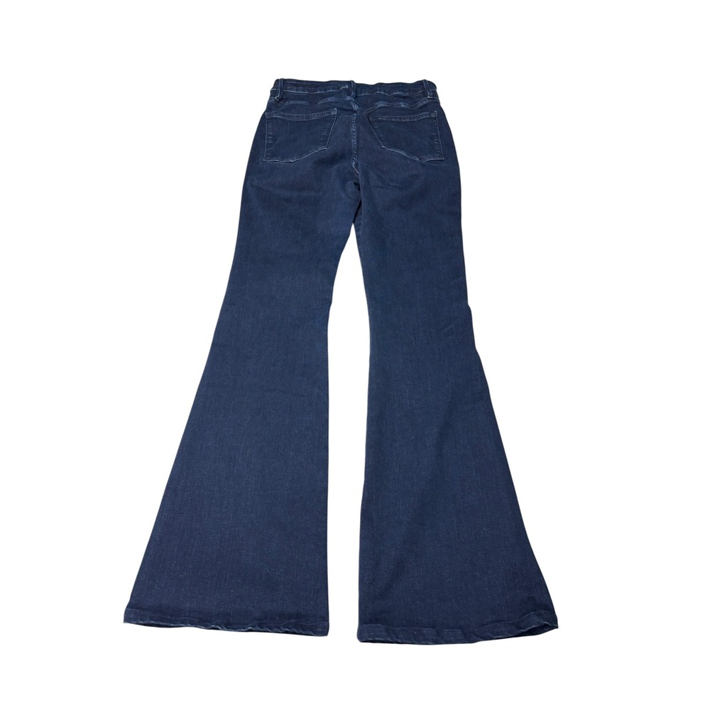 FRAME Le One Flare Jeans Dark Wash High Rise Stretch Denim Womens Size 28X32 - Picture 6 of 11